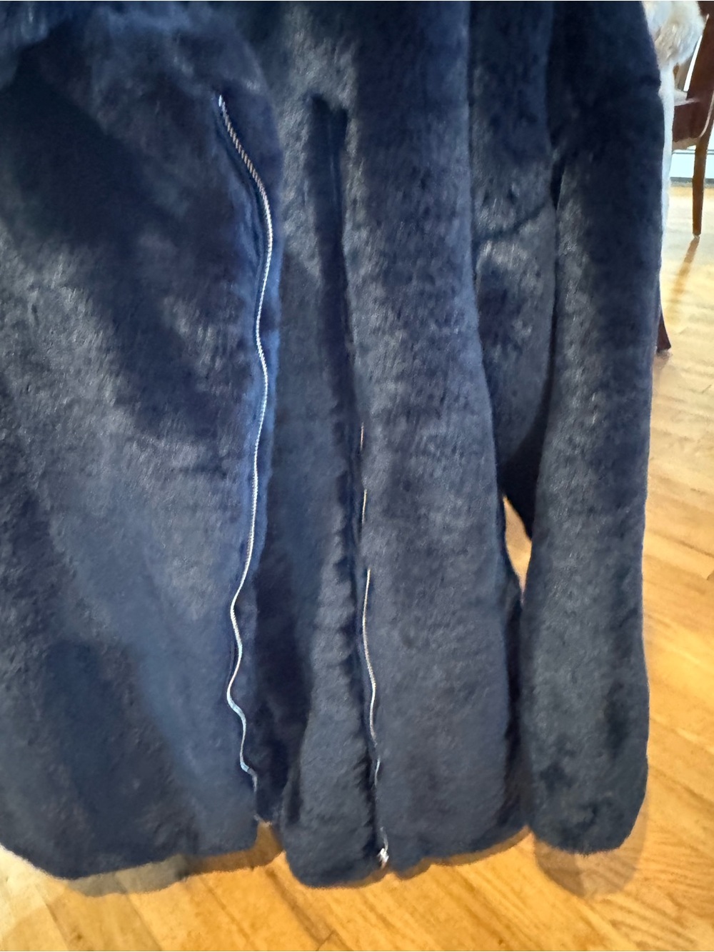 Faux fur jacket label
